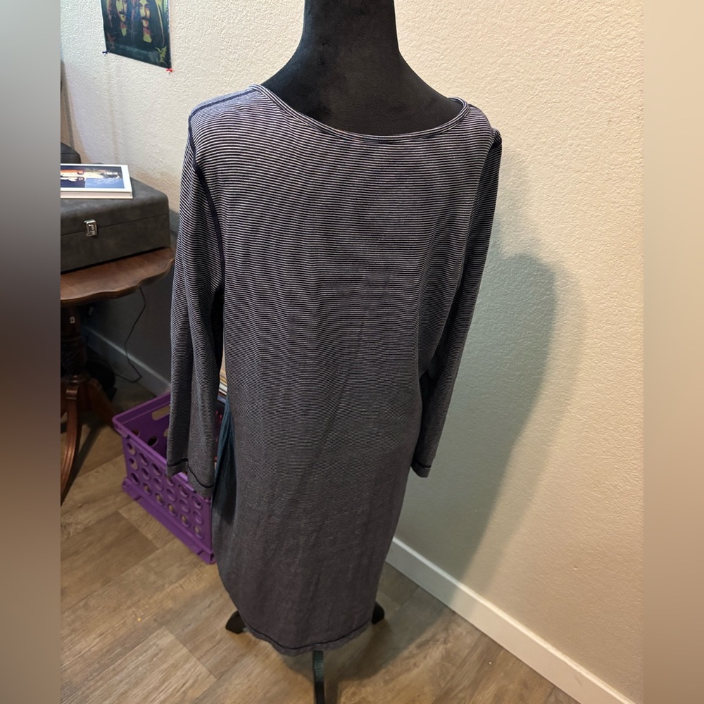 Sweater dress stripped navy blue XL - Picture 5 of 5